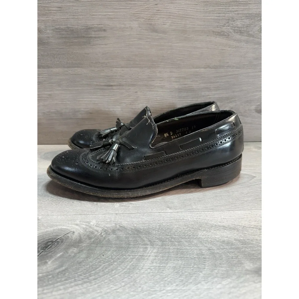 Florsheim Imperial Oxford Wingtip Tassel SlipOn Black Size 8.5D 317703